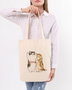 Zoozie Bags 1102 Bolso de Mano de Algodón 100% Color Crema